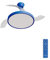 CREATE / WIND CLEAR STUDIO M/Ventilador de techo con luz azul cobalto con mando / 40W, Temporizador, Ø 108 cm, 6 velocidades, aspas retráctiles, 3 temperaturas de luz, función verano-invierno