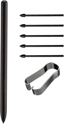 Tab S10 FE Ersatz S Pen für Galaxy Tab S10 FE (EJ‑PX710) | Ersatz‑Eingabestift mit 4096 Druckstufen, passend für Tab S10 FE+, Bluetooth‑fähig, inkl. 5 Wechselspitzen (Schwarz)