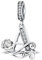 HappyStar Ciondolo con Lettera Dell'alfabeto in Argento Sterling 925 Charm Bead con Rose Pendente con Zirconia Compatibile con Pandora e Europei Bracciale Collane da Donna