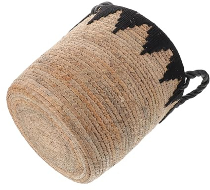 Vaguelly Woven Straw Toy Basket Large Capacity Natural Seagrass Storage Organizer for Living Room Bathroom Nursery with Handle Handcrafted Rustic Decor