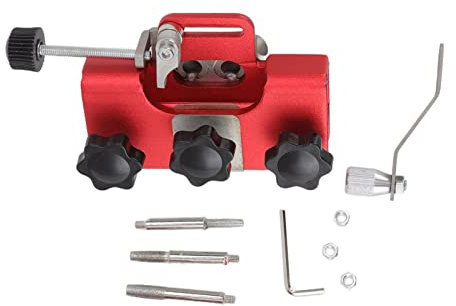 PENGQIANJU Chainsaw Sharpener Lightweight Portable Hand Crank Chain Sharpening Jig for Chainsaws Electric Saws Outdoor Use (Red)