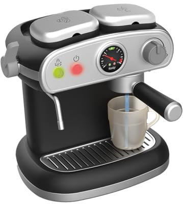 Smoby - Cafetera Espresso - Juguete de Imitación Realista - Sonidos y Efectos de Luz - 6 Accesorios - Desarrolla la Creatividad - Recrea Gestos Cotidianos