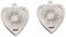YOSADIER 2er Pack Pack DIY Retro Schmuckanhänger Zubehör Herzform Rund Antik Silber Glasplättchen Set für Kreative Schmuckherstellung und Bastelprojekte