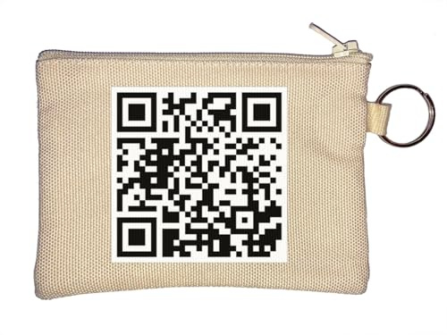 Krab Pizza Song QR Code Schlüsselanhänger Münzbörse Beige
