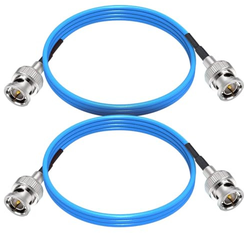 Superbat Cavo SDI 30cm HD/3G BNC 75 Ohm Maschio a Maschio RG179 Corto | Sottile e Flessibile, Trasmissione Video ad Alta Velocità, 1080p, 2 Pezzi, per Blackmagic, Telecamere, Convertitori, Monitor