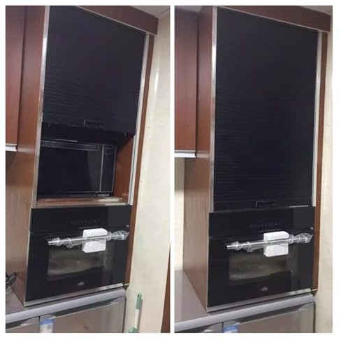 Kit d'armoire de cuisine à porte coulissante, design de service droit, installation sans perçage, idéal pour les buanderies, bureaux, placards