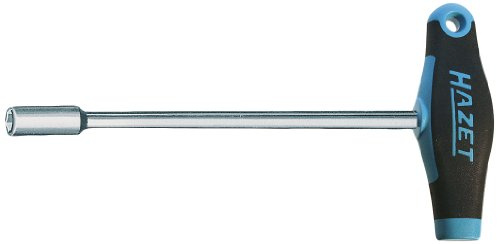 Hazet Steckschlüssel, mit T-Griff 428-12, Außenprofil Sechskant, SW 12 mm | Abtrieb Außenprofil Sechskant, Chrom-Vanadium, verchromt, SW 12 mm, Ø 17 mm, Länge l1 230 mm, Länge l2 264 mm, 188 g