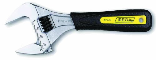 Irega 15,2 cm großer verstellbarer Schraubenschlüssel mit austauschbarem ergonomischem Griff, IR92SW6