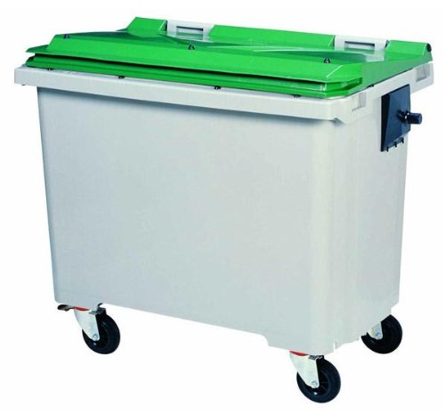 Rossignol Conteneur Korok 4 roues 660L / 770L, Couleur:Gris/Vert;Capacité:770L