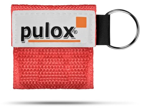 Pulox Respi-Key 5 x Beatmungsmaske Schlüsselanhänger Rot | Kompakte CPR-Hilfe für Notfälle, platzsparend am Schlüsselbund tragbar und schnell griffbereit