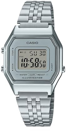Casio Damenuhr Digital mit Edelstahlarmband – LA680WA