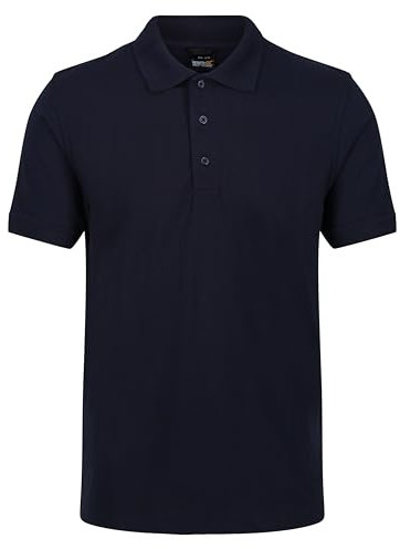Regatta Professional Mens Classic Polo Shirt, 3 Buttons - Perfect for Work or Casual Wear Navy