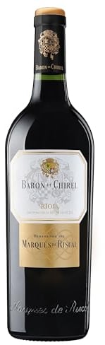 Marqués de Riscal - Vino tinto Reserva Barón de Chirel D.O.Ca. Rioja, Variedad Tempranillo, 20 meses de crianza en barrica de roble francés - Botella individual 750 ml