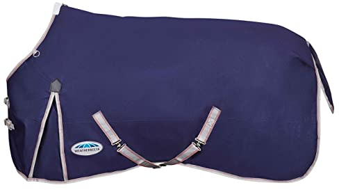 Weatherbeeta Comfitec Lite Essential Standard Pferdedecke (75 cm) (Marineblau/Silber/Rot)