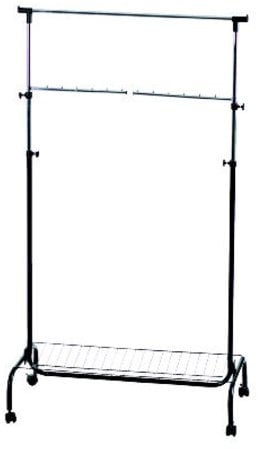 Alco Garderobe mobil fahrbar aus Metall 180 x 90 x 45 cm