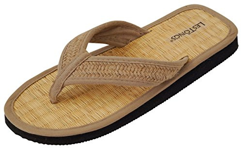 Japanwelt Zimtlatschen I Les Tongs JUNCUS-V Plaits, vegane & gesunde Anti-Schweiß Zimtsohle gegen Gerüche, Damen & Herren Zimt-Sandalen Flip-Flops, Sommer Strand Zehentrenner, für Männer & Frauen