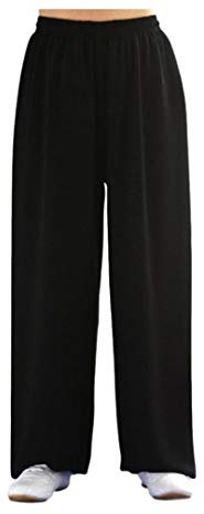 Tortue de Jade Pantalon en Coton Noir Qi Gong et Tai chi