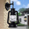 Retro Industrial Außen Laterne YUNRUX Deckenleuchte Antike Wandleuchte Wand-Lampe Vintage Wandbeleuchtung Außenwandleuchte Laterne Patio Beleuchtung Innen Gebogenenlampe Wandlicht Licht Schwarz