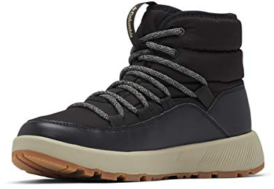 Columbia Slopeside Village Omni-Heat Mid WP wasserdichte Schneestiefel für Damen, Schwarz (Black x Silver Sage), 38.5 EU