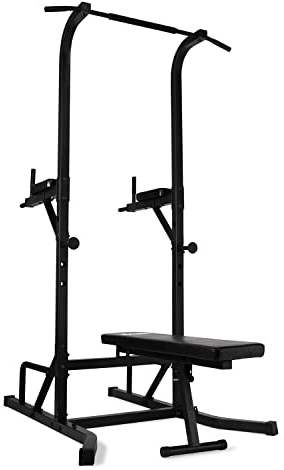 Virtufit Power Tower Deluxe mit Fitnessbank