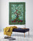 THE ART BOX Wandteppich Grüner Baum des Lebens Wandbehang Psychedelische Wandteppiche Indische Baumwolle Twin Tagesdecke Picknickplatte Wanddekor Decke Wandkunst (klein, 30x40 Zoll)
