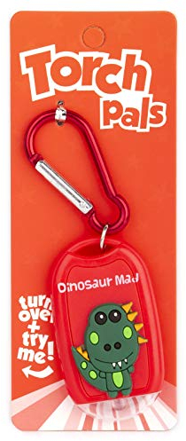 Stands Out, Supplying Outstanding Gifts Dinosaur Mad Kids Red Novelty Personalised Mini LED Toy Torch Carabiner Clip