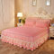 Bettrock Volant-Rüschen Tagesdecke Rüschen Bett Rock, Bett Volant Tagesdecke Mit Rüschen Faltenresistent Und Ausbleichen Beständig。Mit Kissenbezug*2。 ( Color : O , Size : 150*200cm/59*79inch )