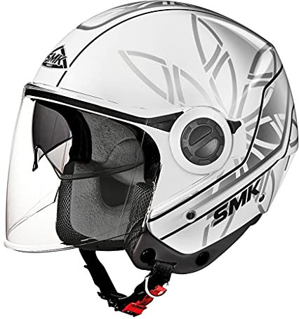 1010gl16205var - Jethelm offen für Motorrad Cooper Essence (gl162) Farbe Weiß / Grau, Größe L