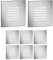 ledscom.de 8 LED luz de escalera/luz empotrada de pared FEX para interior y exterior, rejilla, angular, acero inoxidable, 85 x 85mm, blanco frío