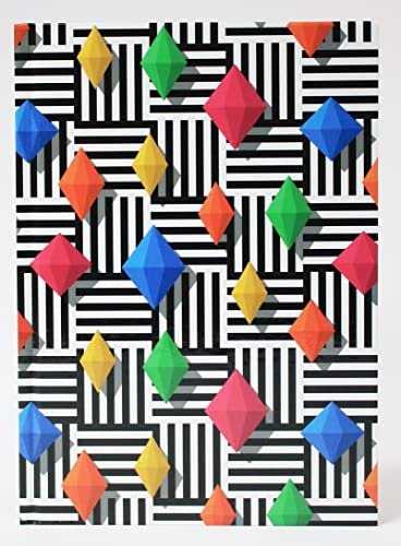 ADINA Kladde Notizbuch A5 blanko 96 Blatt mit festem Deckel starkes Papier 80g/qm (Design 4, 1 Stück)