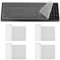 quiodok 4 Stück Desktop-Computer-Tastatur-Schutzfolie, Anti-Staub-Silikon-Tastaturschutz, Universelle Tastaturschutzfolie für PC-Computer mit 108 Tasten in Standardgröße (445 * 130 mm)