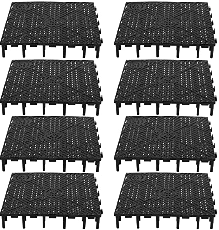 ibasenice 20 StüCk PVC Bodenfilterplatte FüR Aquarien - Kombinationssystem, Schwarz, Ideal FüR Optimale Wasserfiltration