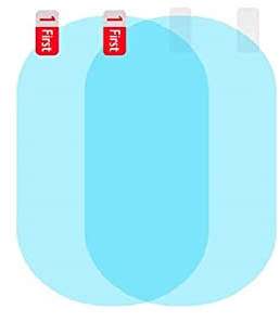 Wooauto 2St Wasserdichte Rückspiegelfolie Klar Anti-Fog Auto Spiegelfolie Nano Beschichtung Rückspiegel Schutzfolie Autospiegel Film für Universalfahrzeug SUV Trunk Side Windows Spiegel,Oval