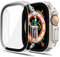 Tauri, Carcasa 2 en 1 para Apple Watch Ultra de 49 mm con protector de pantalla 9H, cobertura completa, funda protectora fina sensible al tacto para Apple Watch Ultra, color transparente