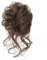 Parrucca da Donna, Parrucchino Riccio, Parrucchino Disordinato, Capelli Castano Chiaro da Donna, Parrucchino Riccio Ondulato Sintetico, per L'uso Quotidiano