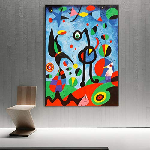 Der Garten 1925 von Joan Miro Leinwand Gemälde Wandkunst Poster und Drucke Joan Miro Berühmte Kunst Leinwandbilder Für Wohnzimmer 40x60cm Rahmenlos