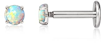 limerencia 18G Titan Tragus Piercing, 2 Stück Medizinische Lippenpiercing Labret Stecker Hypoallergen Helix Piercing ohr für Bauchnabel Zunge Augenbraue Lippe Septum Nase Ohr