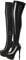 blingqueen Damen Plateau Stiefel Stretch Overknee Boots Stiletto Lack Schwarz 39 EU