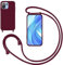 GoodcAcy Handykette Handyhülle für Xiaomi Mi 11,Smartphone Necklace Hülle mit Band Schutzhülle mit Kette zum umhängen Halskette Flüssig Silikon Case für Xiaomi Mi 11,Rot