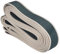 BENECREAT 10 Yard Grün-Beige Baumwoll-Gurtband, 38mm Breites Gestreiftes Leinenband Zum Nähen von Gürtel, Rucksäcken, Handtaschen, 2mm Dick