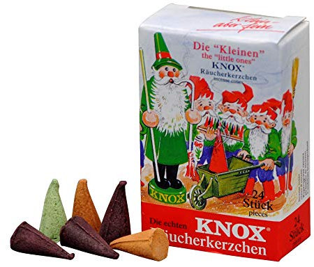 Knox Räucherkerzen- Mini`s Weihrauch/Tannenduft/Mischung/Größe S/Inhalt pro Schachtel 24 Räucherkegel/Duftkegel (5, Mini Mischung)