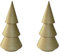 Decopatch NO002O Weihnachtsbaum M aus Pappmaché, 15 x 15 x 30,5 cm, zum Verzieren, perfekt für Weihnachtsdeko, Kartonbraun (Packung mit 2)