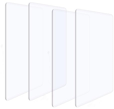 4 Pcs/2 Pair Standard Cutting Pads for Die Cutting Machine；Clear Polycarbonate Plastic Cutting Plates,Cutting Pads Die Cutting Plates for Embossing Crafting (8 3/4 x 6 1/8 x 1/8 inch)