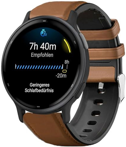 Blueshaweu Cinturino compatibile per smartwatch Garmin Vivoactive 5, in pelle, silicone, classico, per Garmin vívoactive 5/Vivomove Sport/Vivomove Style/Vivomove Trend Smartwatch