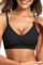 Vertvie Seamless Bras for Women Non Wired Comfort Wireless Push Up Bra Soft Support Full Coverage Everyday Bra Padded Zero Feel Bralettes (Black,XL)