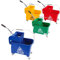 20 Litre Strong Durable Floor Cleaning Commercial Kentucky Dual-Bucket & Wringer System With Wheels & Handle (1, Blue)
