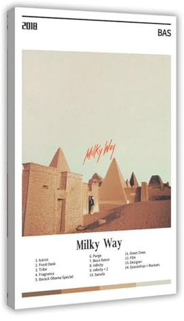 Milky Way – Musikalbum, Poster, Leinwand, Poster, Schlafzimmer, Dekoration, Sport, Landschaft, Büro, Raumdekoration, Geschenk, Rahmen-Stil, 30 x 45 cm