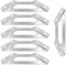 ONEBO 6 Pezzi Supporti Triangolari a Forma di Angolo, Staffe Angolari Squadrette Triangolari, Connettori Angolari in Acciaio Inox, Staffe, per Armadi, Tavoli, Sedie, Mobili (Senza viti)