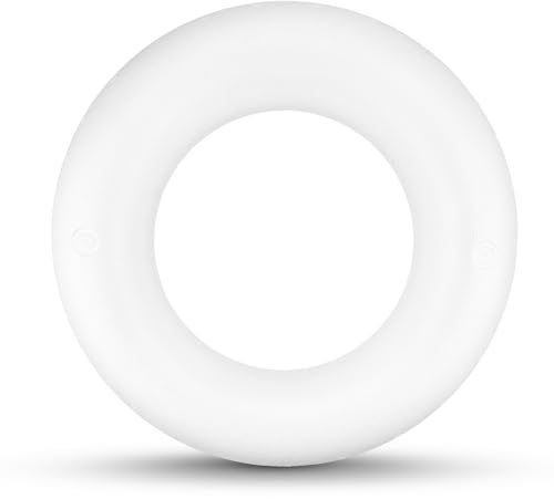 Netuno 5 mezzo anelli in polistirolo 30 cm mezzo cerchi bianco polistirolo mezza corona anello piatto ghirlanda da tavolo corona piatta base piatta semicerchio corona Natale Pasqua