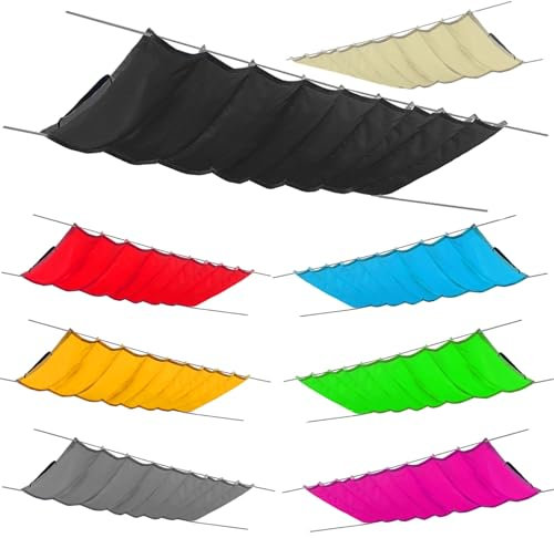 Toldo retráctil de pérgola, impermeable, protección solar para jardín, ajustable, 100% protección contra los rayos UV (ancho: 150 cm, largo: 500 cm, antracita)